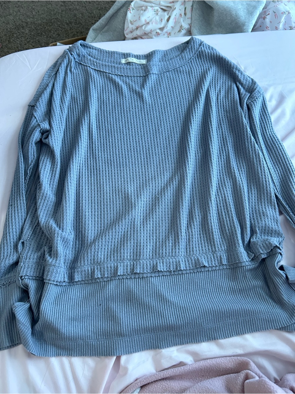 Free people waffle knit top